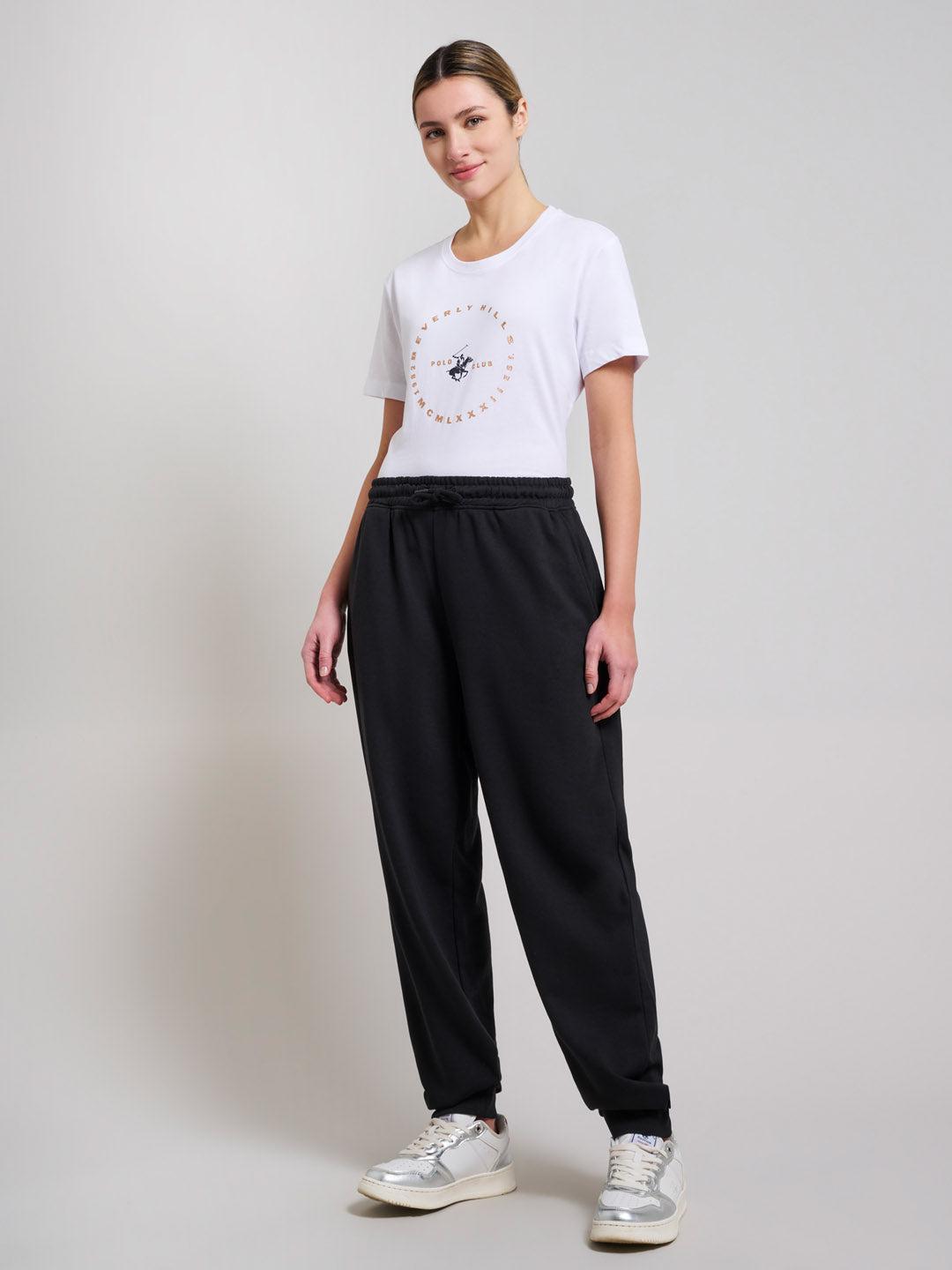 Beverly Hills Polo Club UK-BOYFRIEND FIT SWEATPANTS CLUB BLACK