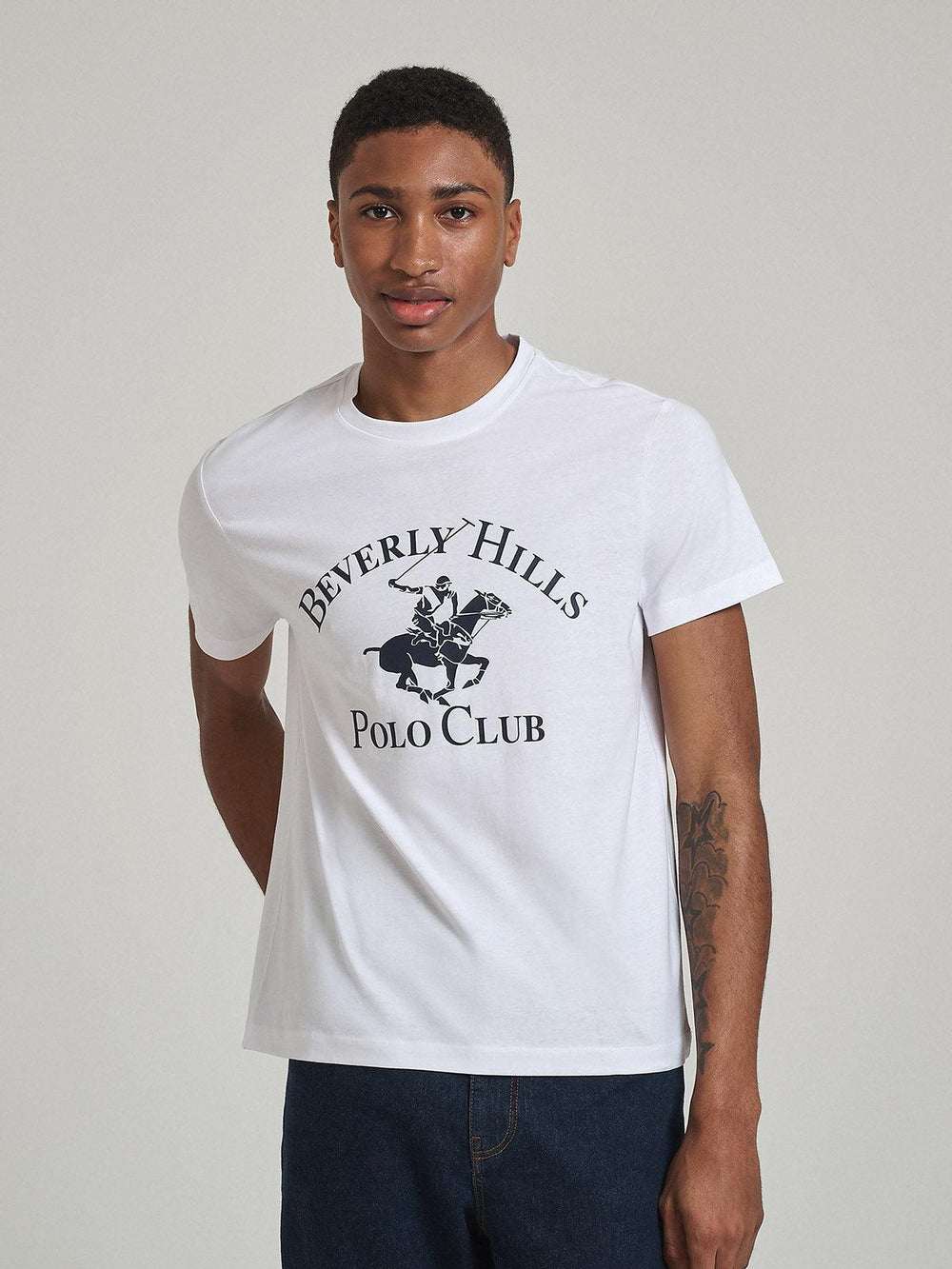ICON PRINT MODERN SLIM FIT T-SHIRT GHOST WHITE